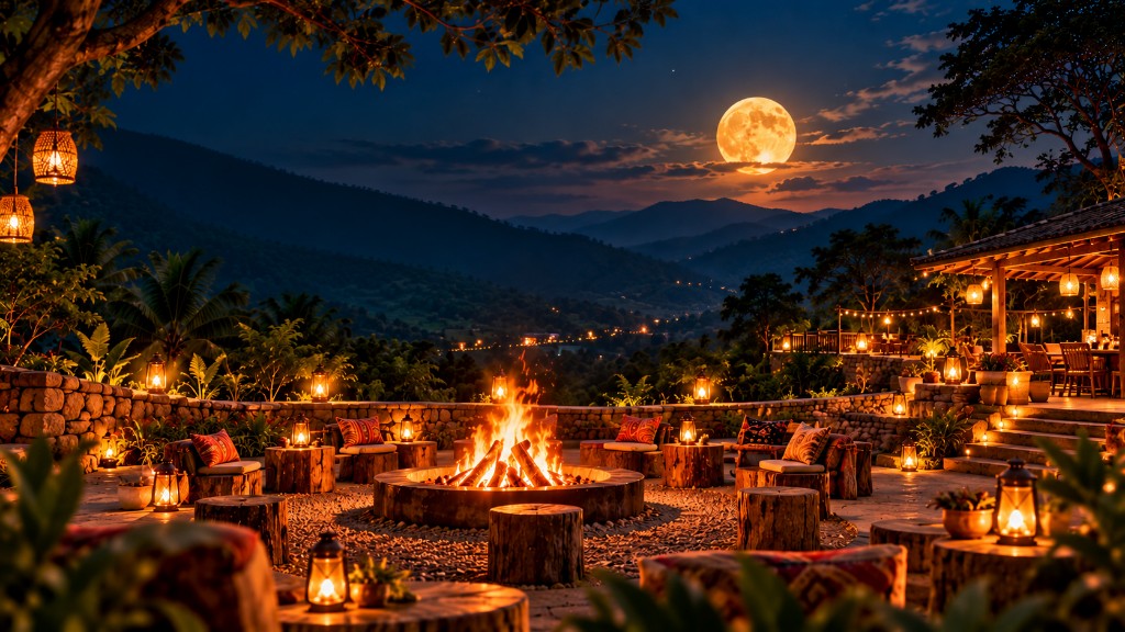 Harvest moon bonfire