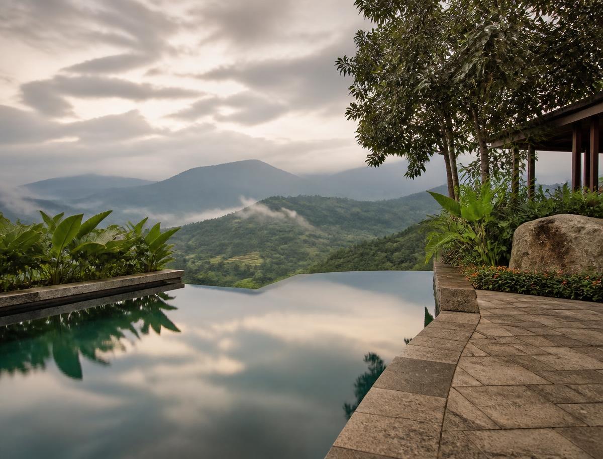 Infinity pool overlooking Araku Valley